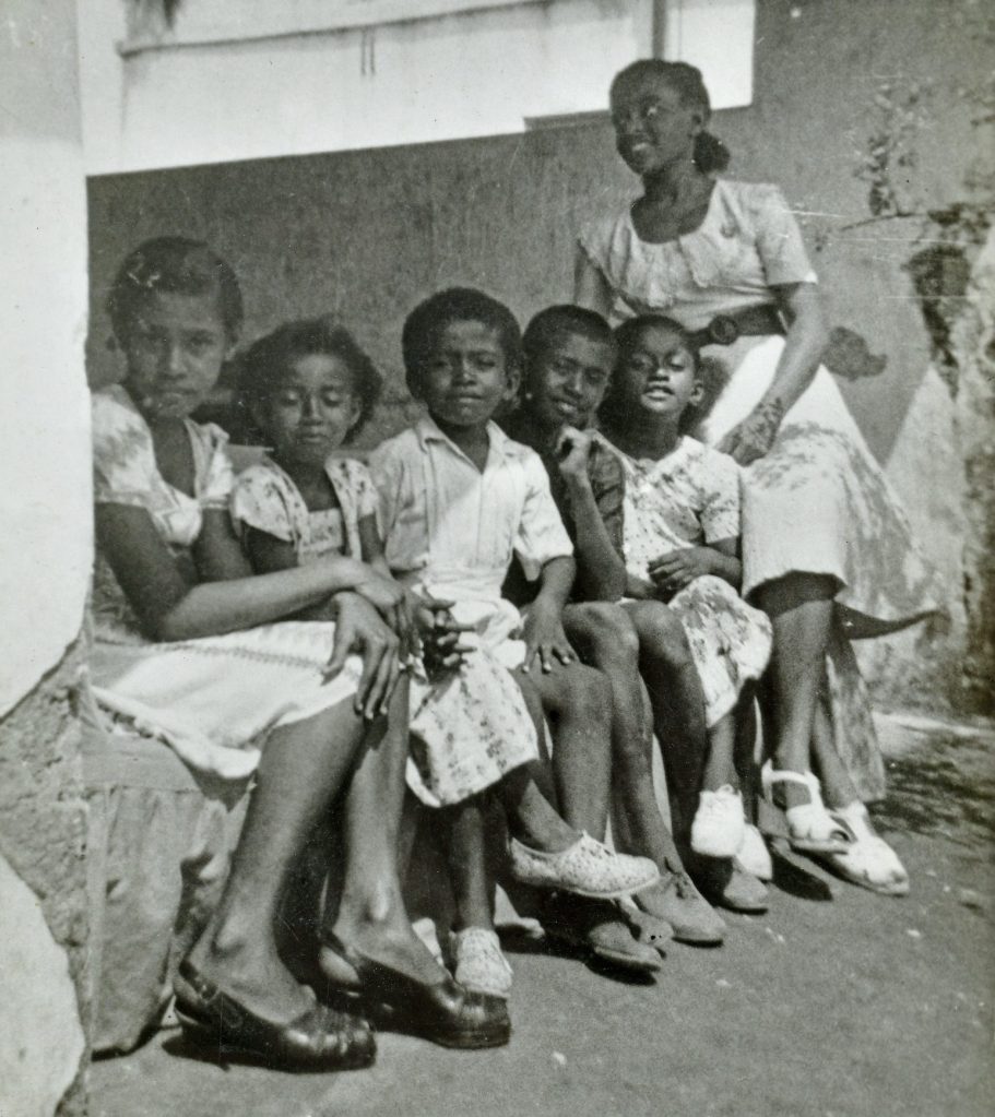 [Me (3rd from left) and some of my siblings and friends on the top of Malindi house]